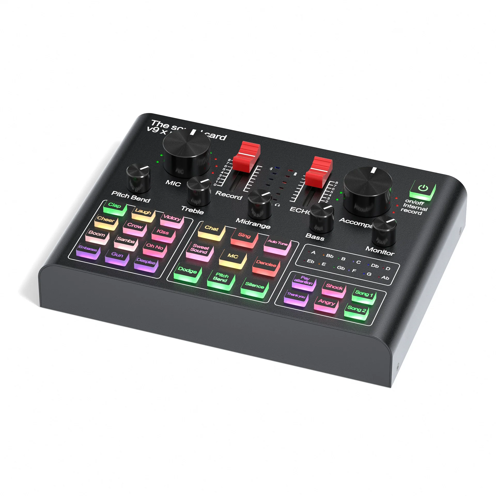 Factory New Design V9XPro Sound Card BG16 usb studio Professional Studio RecordingVoice Live Broadcast Wired karaoke recording