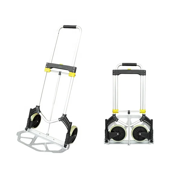 
80Kg max load Aluminium foldable hand trolley with two wheels 