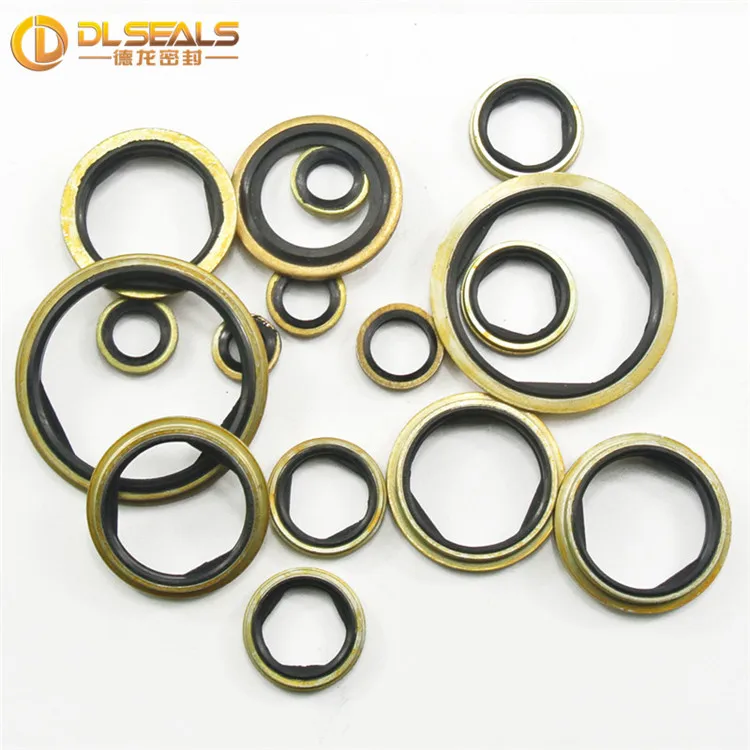 DLSEALS XM1001969 Carbon Steel Bonded Seal Carton Box Thread Sealing 10 PCS NBR Hydraulic Cylinder Bonded Gasket