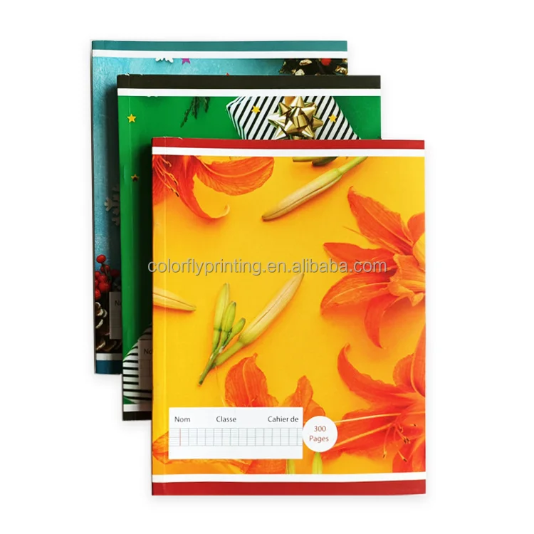 School Supplies Glue Binding Notebook 300 Page Cahier Scolaire