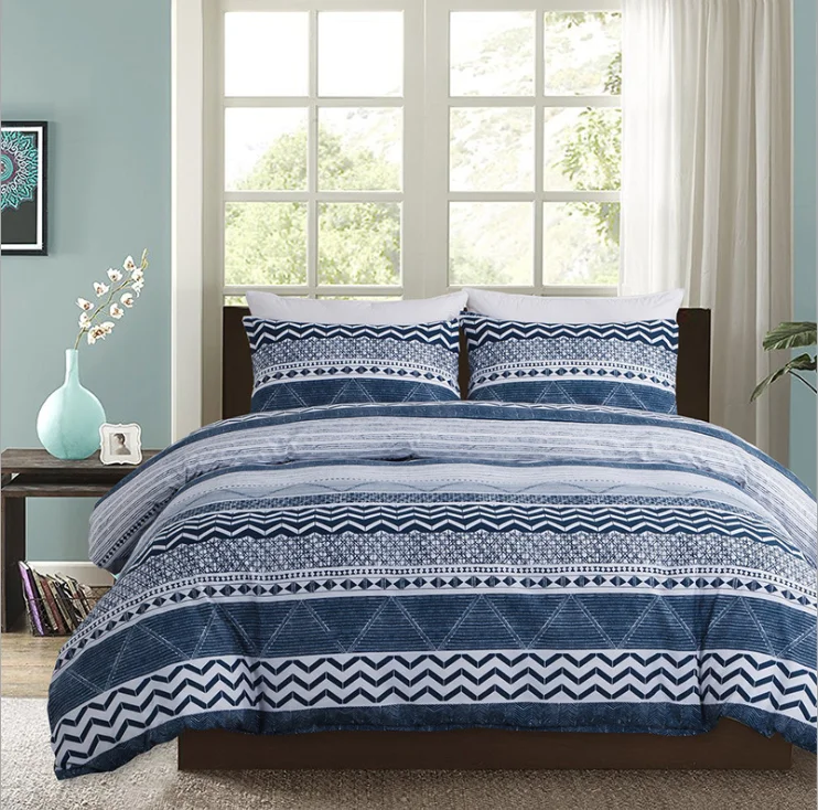 High Quality White Bed Sheets 100% Polyester Wholesale Printed Cheap All season Bedding Sets Luxury Custom Print