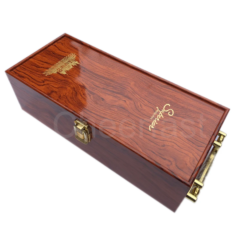 Decorative Whiskey Wooden Single Wine Box Bottle