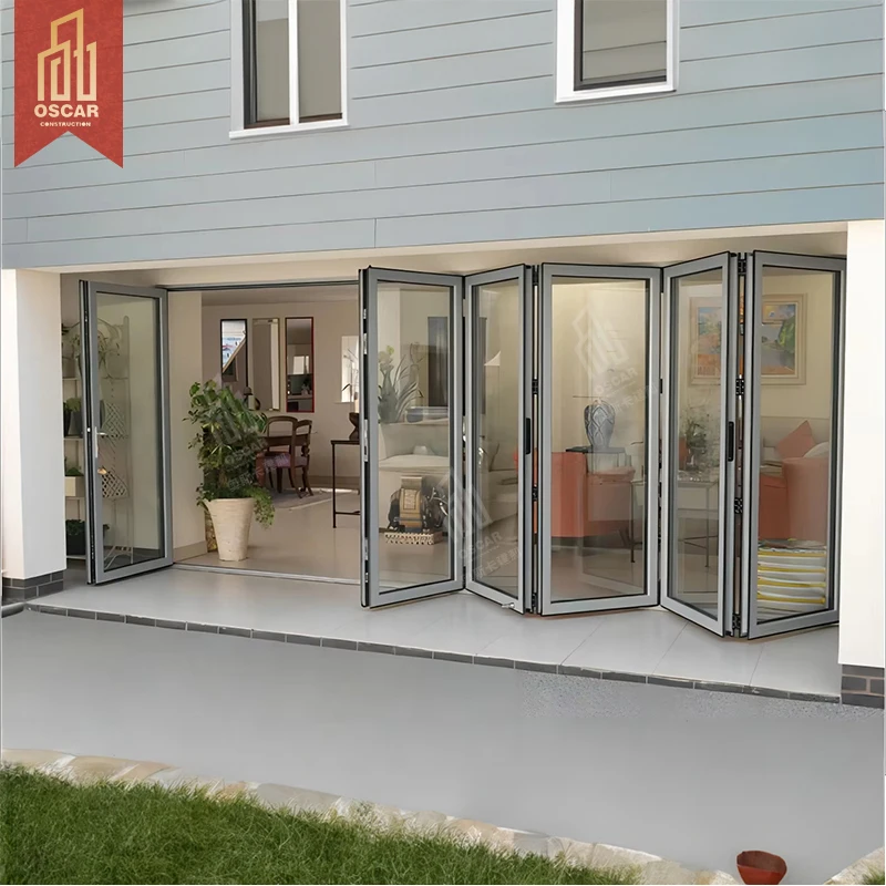 Ocaracso оптовая продажа Двухстворчатая алюминиевая дверь для кухонного патио