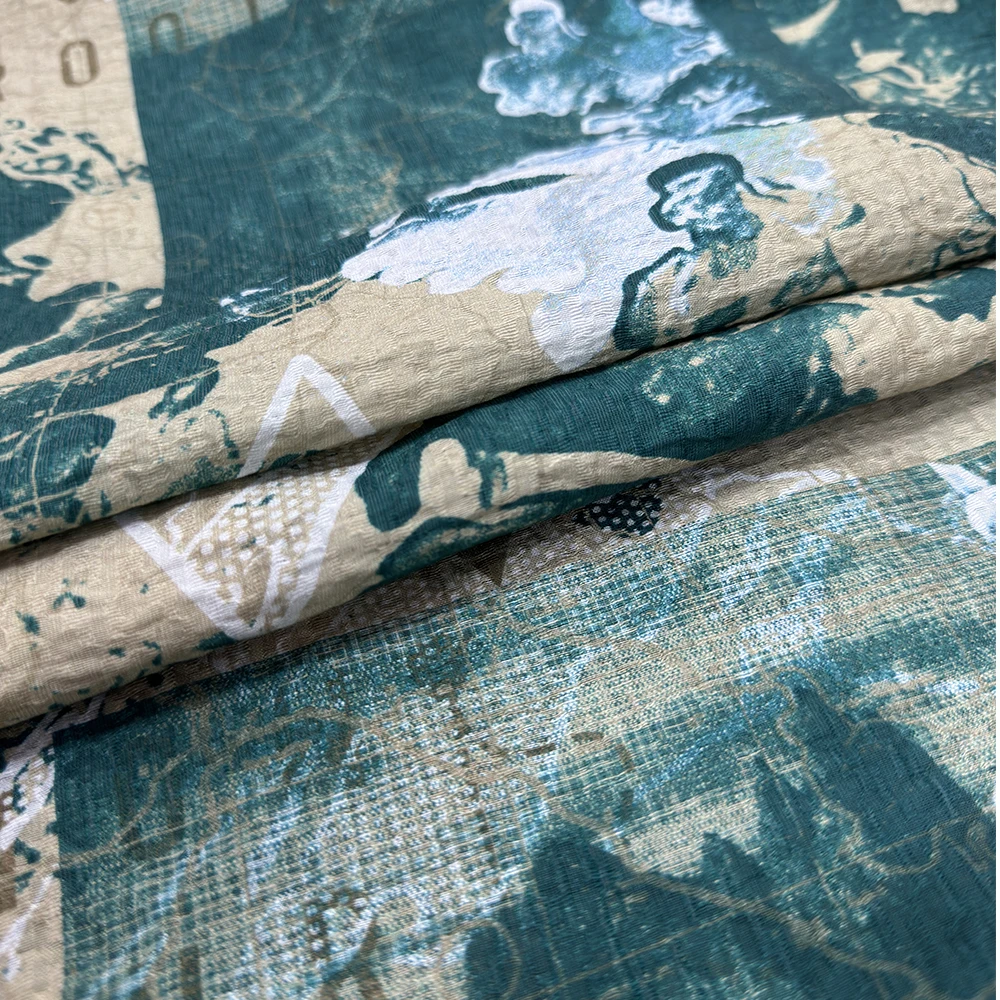 Hot Selling Custom Designer Digital Print Lyocell Fabric Excellent Softener Textile Raw Material for Clothing