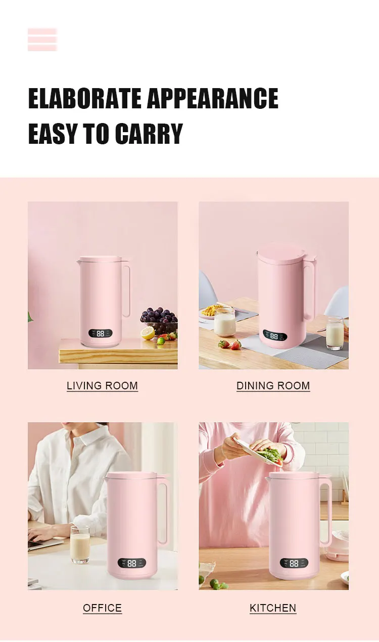 Multi-function 100V-220V Soy milk Maker Heatable Soymilk Machine baby Food equipment Blender Juicer Free Filter 350ml-500ml