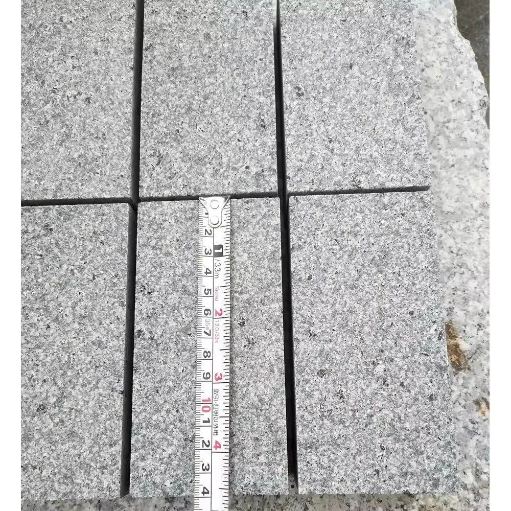 2024 Cheap G654 Flamed Tumble Brick Driveway Pavers Driveway Paving Stone Granite Cobblestone Driveway Pavers Mesh