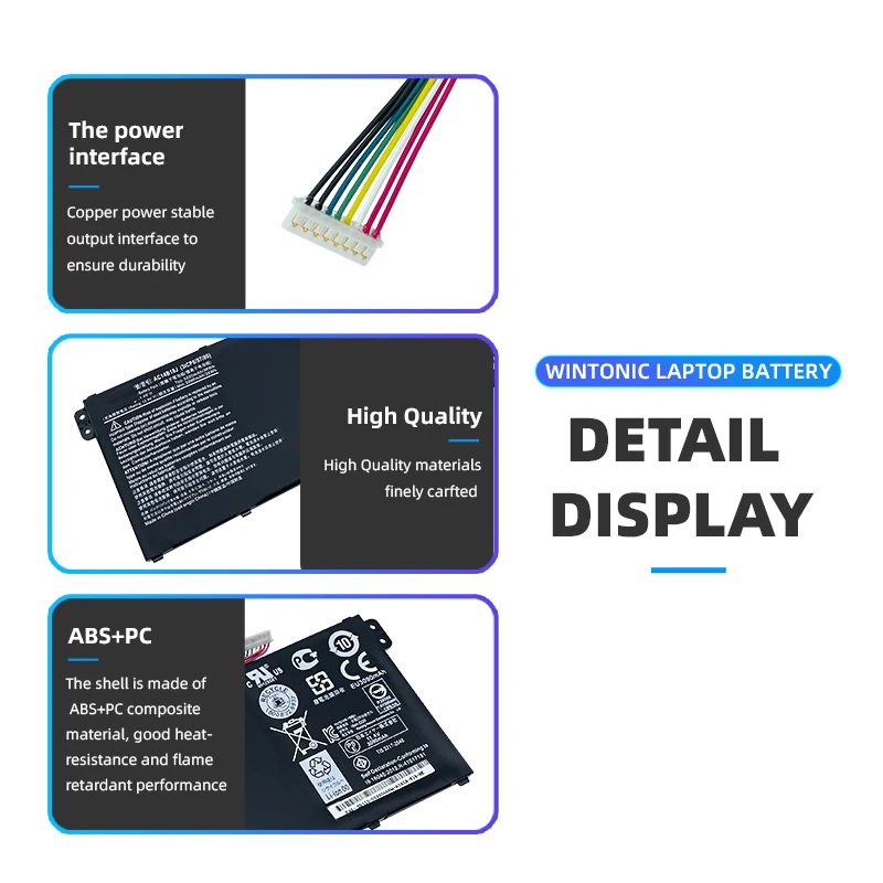 li-polymer laptop battery replacement AC14B18J notebook for Acer Aspire Chromebook E3-111 E3-112 E3-112M ES1-511 R3-131T R5-471T