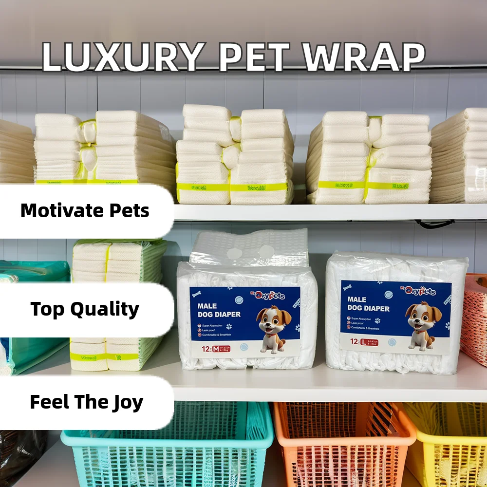 Physiological Pants Luxury Plastic Cotton Pet Dog Diaper with Male Female Pet Pad Dog Wrap Wholesale High Quality Disposable