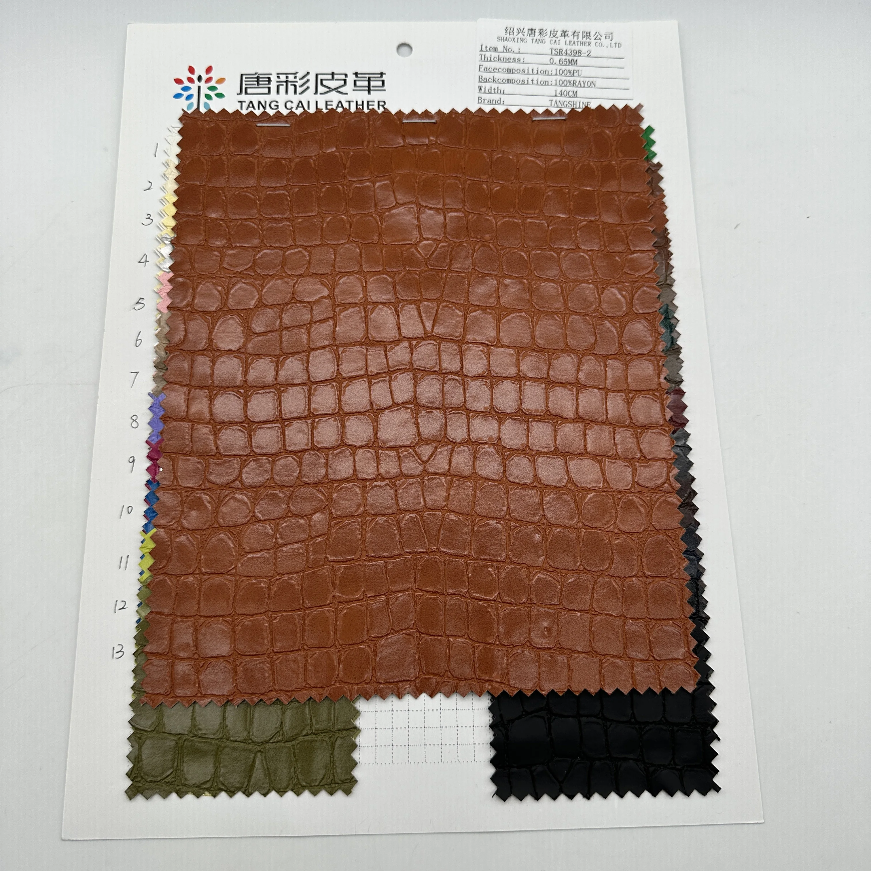New Design Rayon Backing Fabric Faux Synthetic Leather Fabric Stone Pattern Leather For Jacket