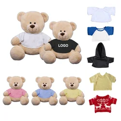 wholesale sublimation plush teddy bear t shirt Brand your LOGO custom cute stuffed soft teddy bear plush toys