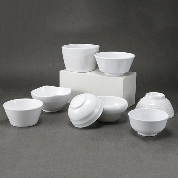 Wholesale Unbreakable Plastic Rice Soup Dinner Bowl Restaurant Sauce Dish Dipping Bowl Melamine Bowl For Catering
