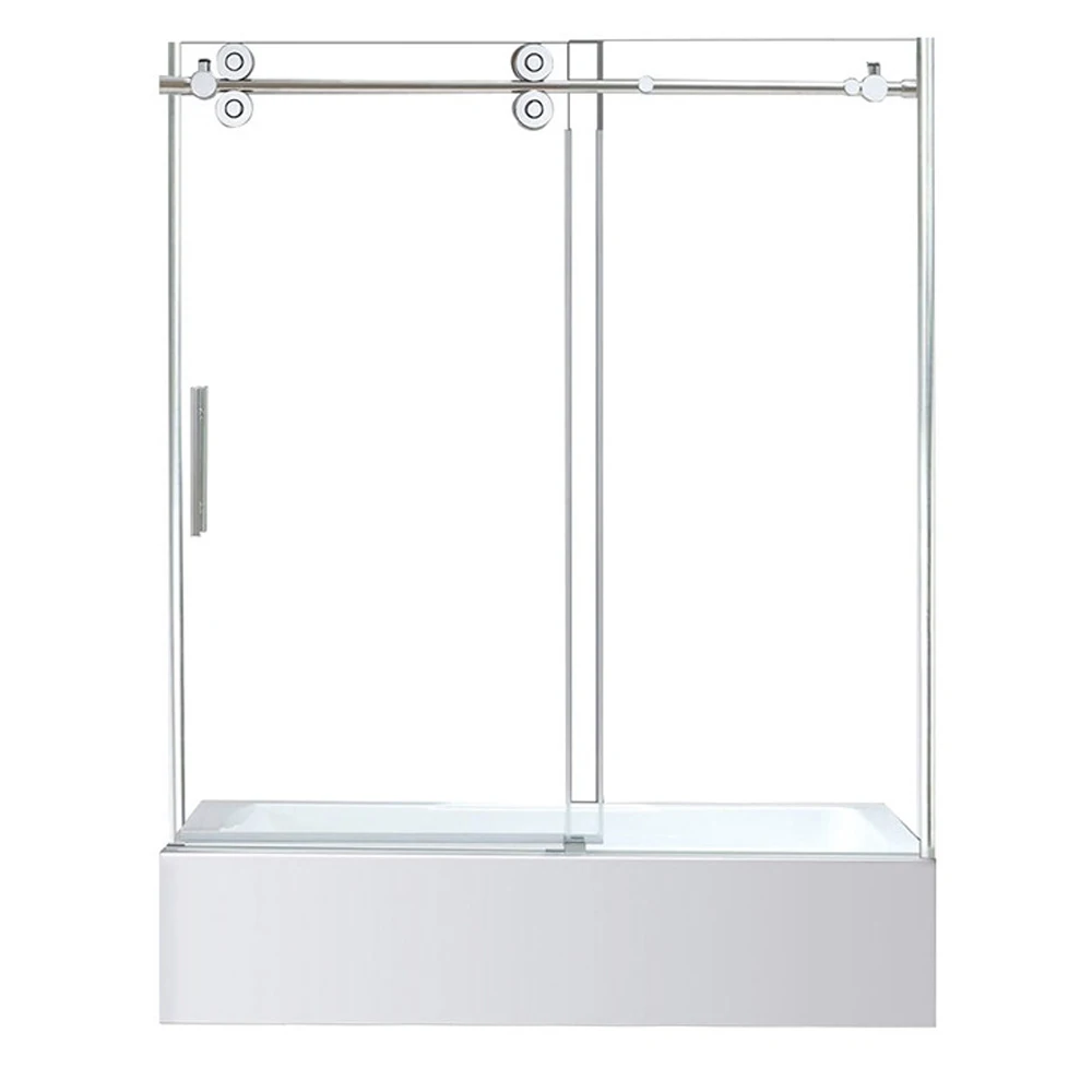 Indoor Bathroom Hinge Folding Enclosed Tub Shower Cabins Rectangle Bath With Tub Shower Rooms