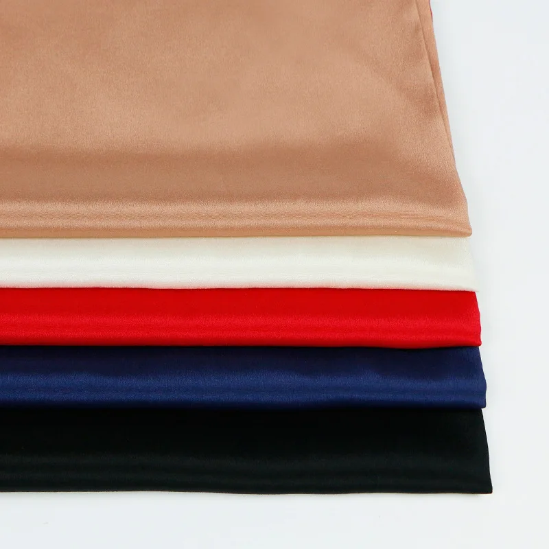 Stretch Silk CDC Silk 8% Spandex Fabric Custom Plain Color 12mm 92% Silk Stretch Crepe De Chine Fabric For Wedding
