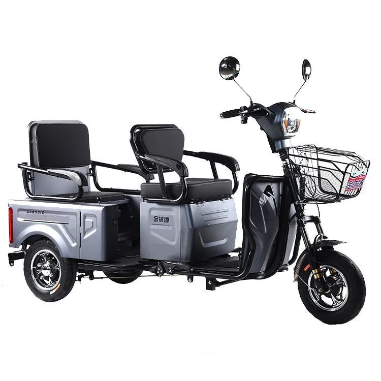 800W 3-Wheel Electric Motorcycle Tricycle for Adults Steel Electric Tricycles 48v Motorized Driving Passenger Electric Tricycle