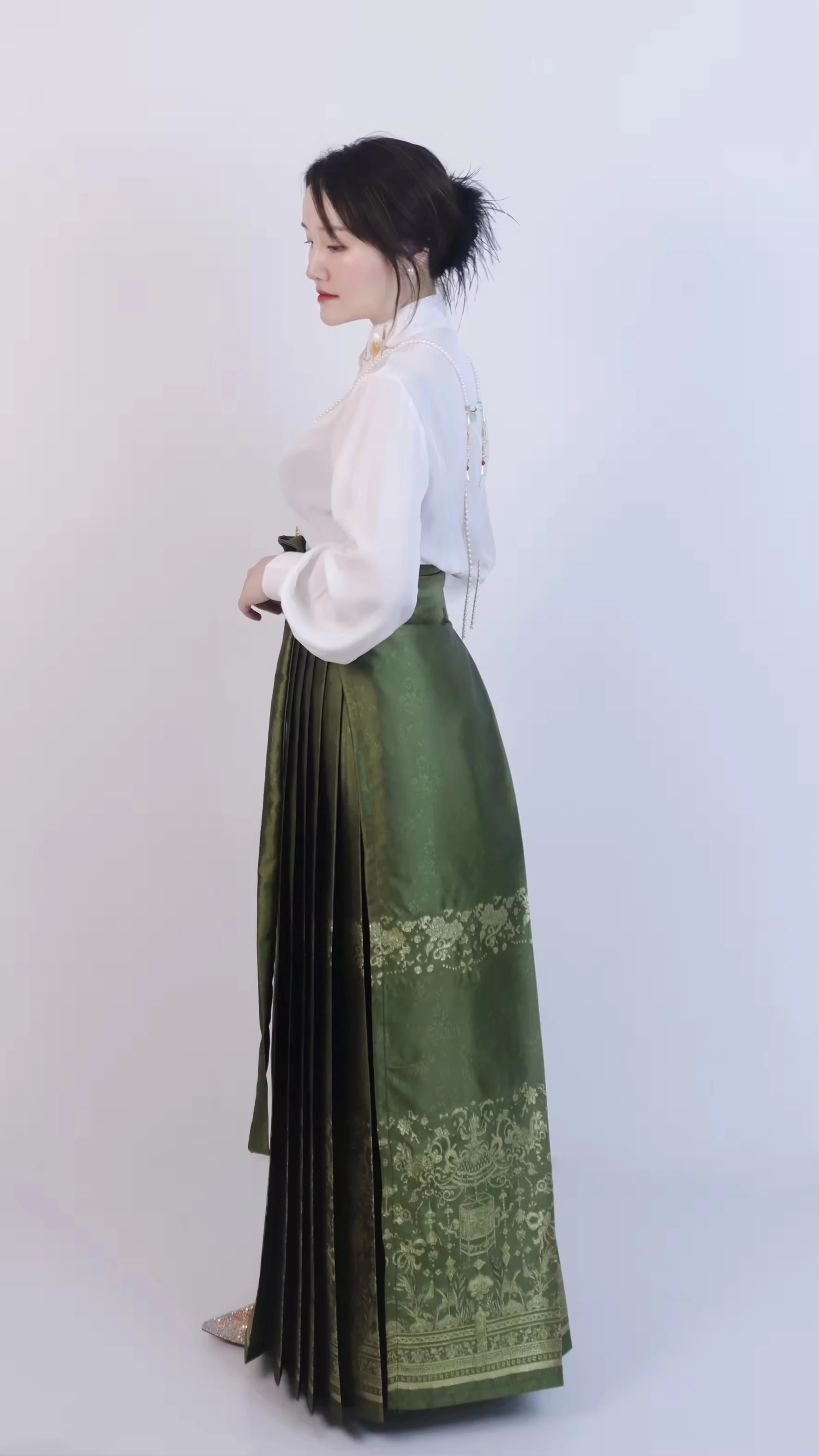 Chinese Style Traditional Cheongsam Suit Classic Modified Tang Suit Two-piece Set Women Oriental Vintage Hanfu Dress