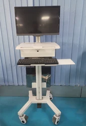NBRIDGE Hospital Mobile Adjustable height stand up desk hospital medical mobile computer workstation trolley cart