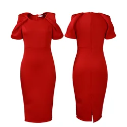 D289 New collections summer spring clothes party business african dress career dresses office midi dresses women lady elegant