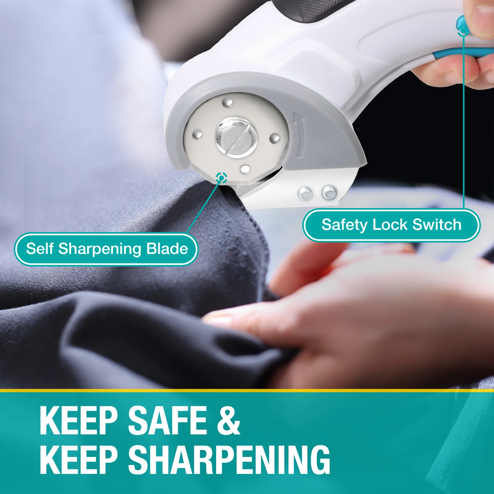 Mini Electric Rotary Scissors Tailor Cloth Electric Paper Scissors For Cardboard