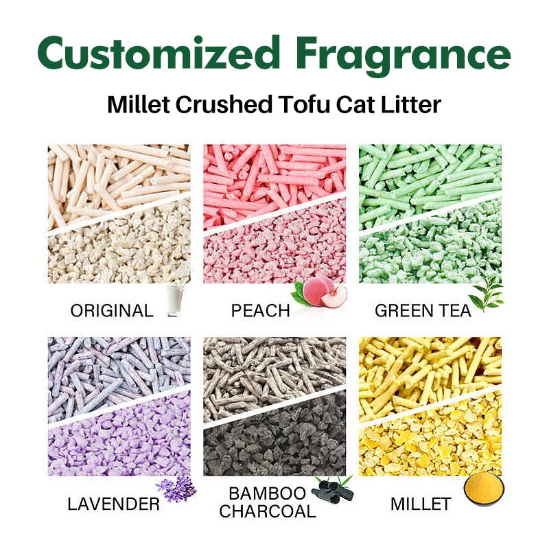 Wholesale Supplies Pet Cat Product Natural Eco Tofu Cat Litter Sand Biodegradable Bulk Clumping Flushable Cat Litter Tofu