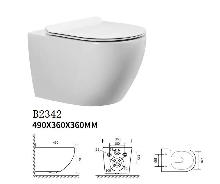 European 360 degree tornado hanging toilet tornado flush wc wall mounted washdown p trap ceramic round commodes wall hung toilet