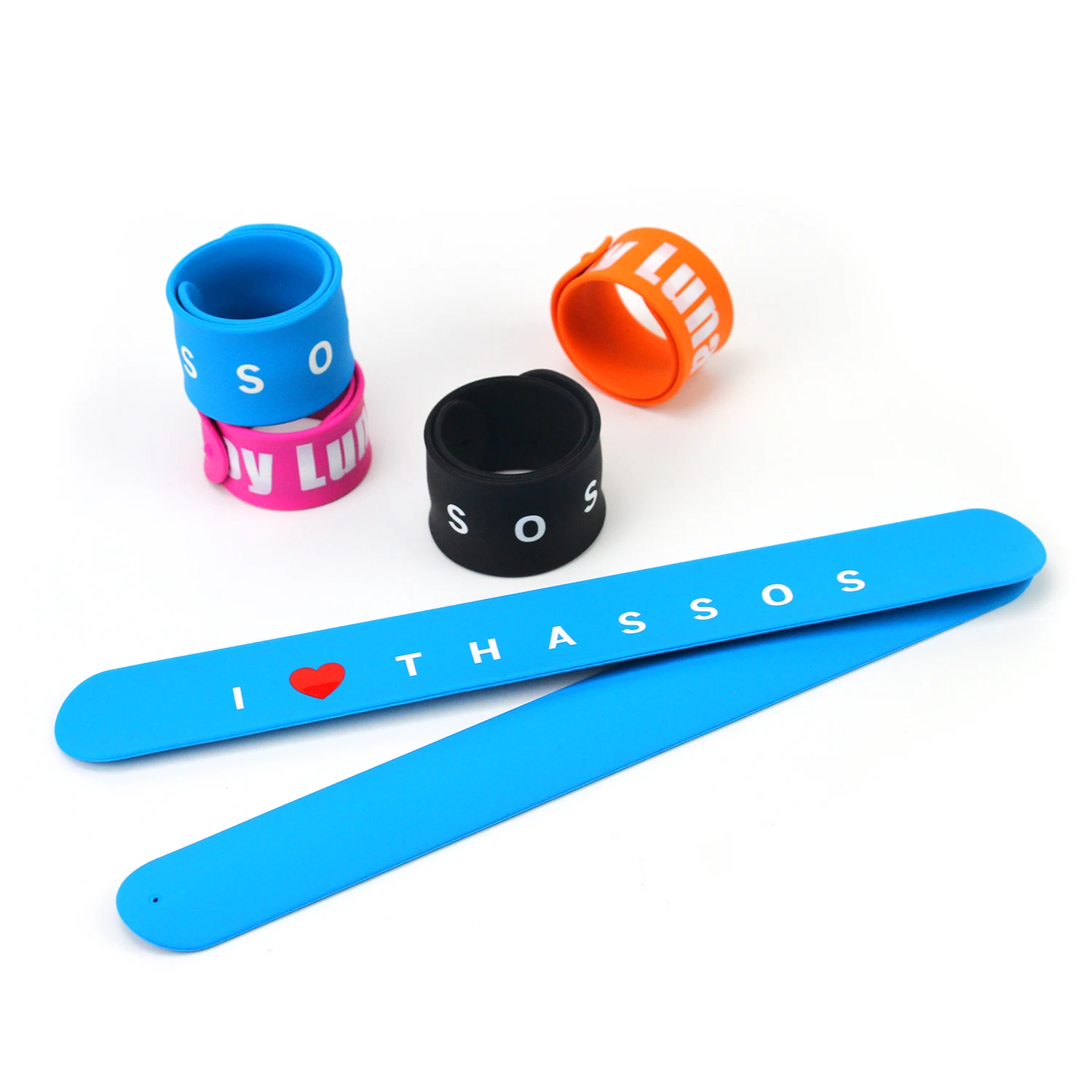 Free Sample bulk cheap custom logo printing ruler slap bracelet pvc sublimation slap bracelets