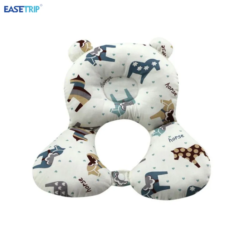 
Custom Flower Cloth Cotton Baby Safety Seat Headrest Neck Support Travel Pillow for Kids 
