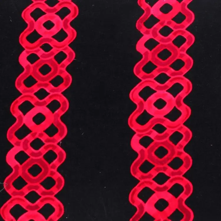 Hot products fashion korean black abaya velour woven printed plush velvet 5000 fabric polyester for garment