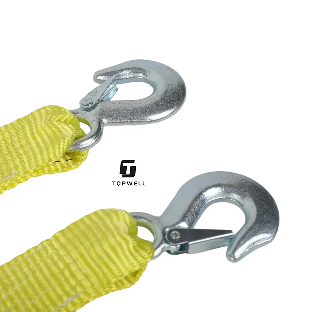 Vehicle Tow Hook Heavy Duty Strong Tow Strap for Towing Winch