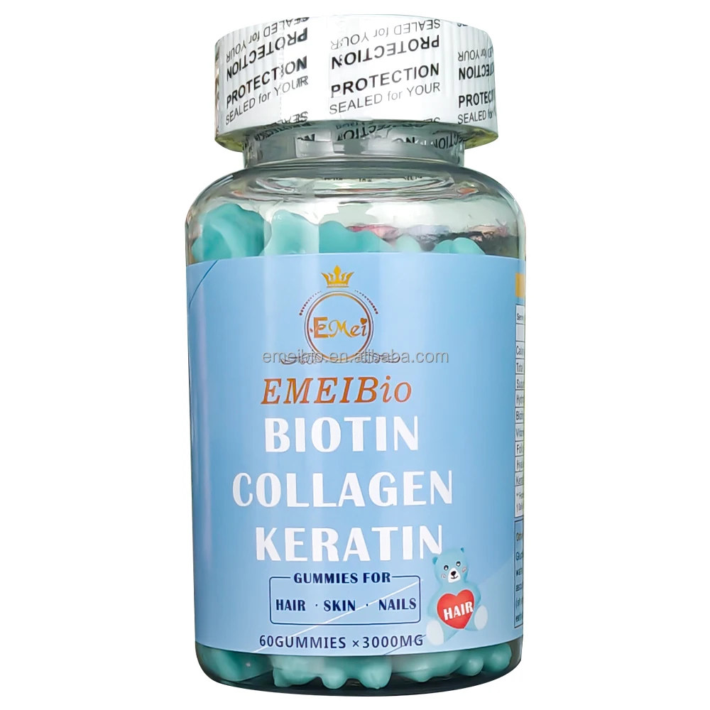 Best Sale Hair Growth Nail Care 3000Mg Biotin Collagen Gummy Keratin Support Beauty Health Repair Skin Gummies