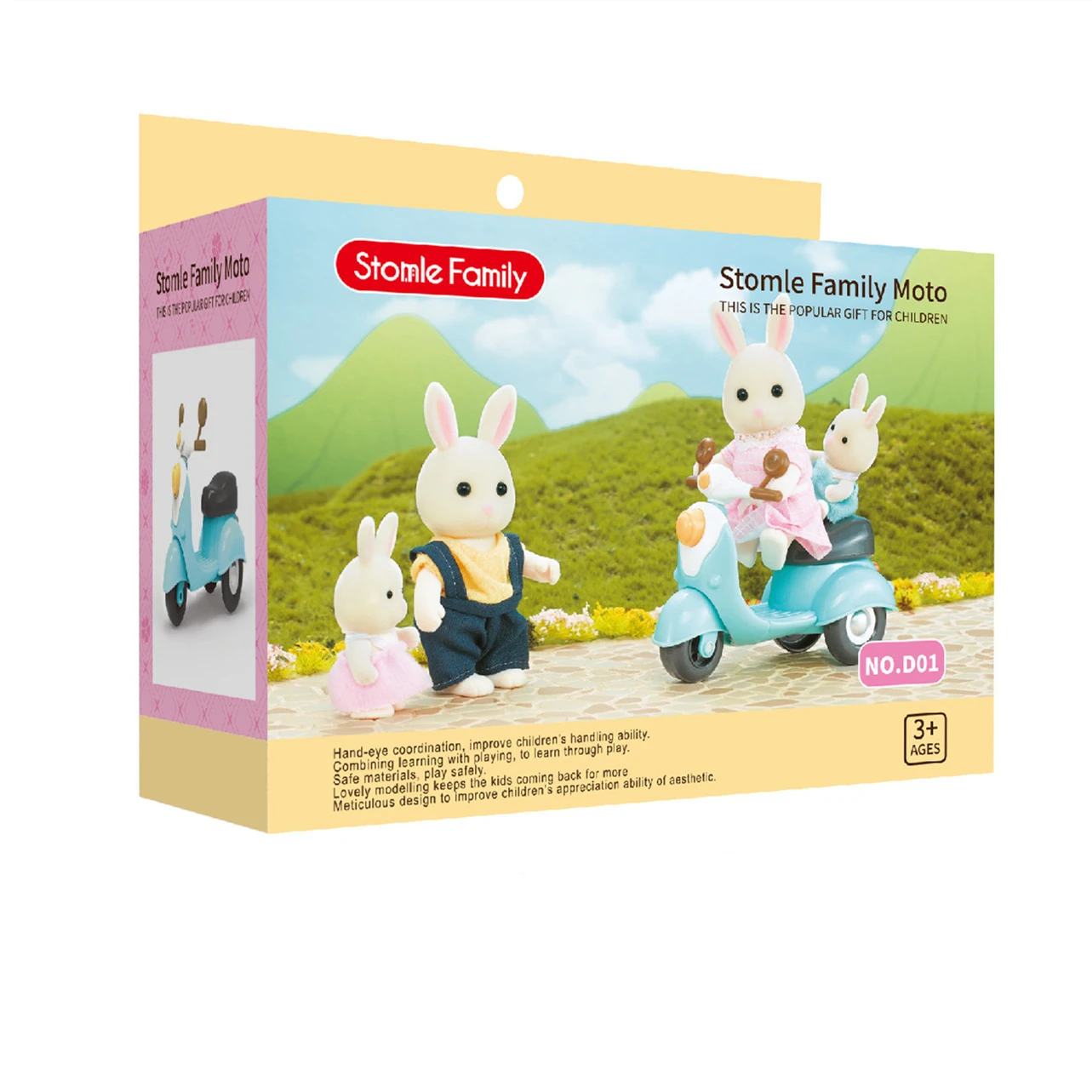 Forest Family Furniture Sets Kids Pretend Toys Mini Dollhouse Motorbike Refrigerator Educational Role Play Toys