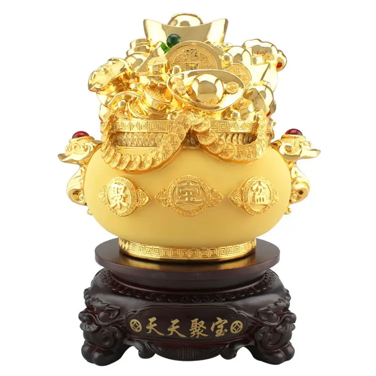 Оптовая продажа домашний декор Fengshui китайские золотые слитки богатство удачи тарелка фэн-шуй с золотыми слитками