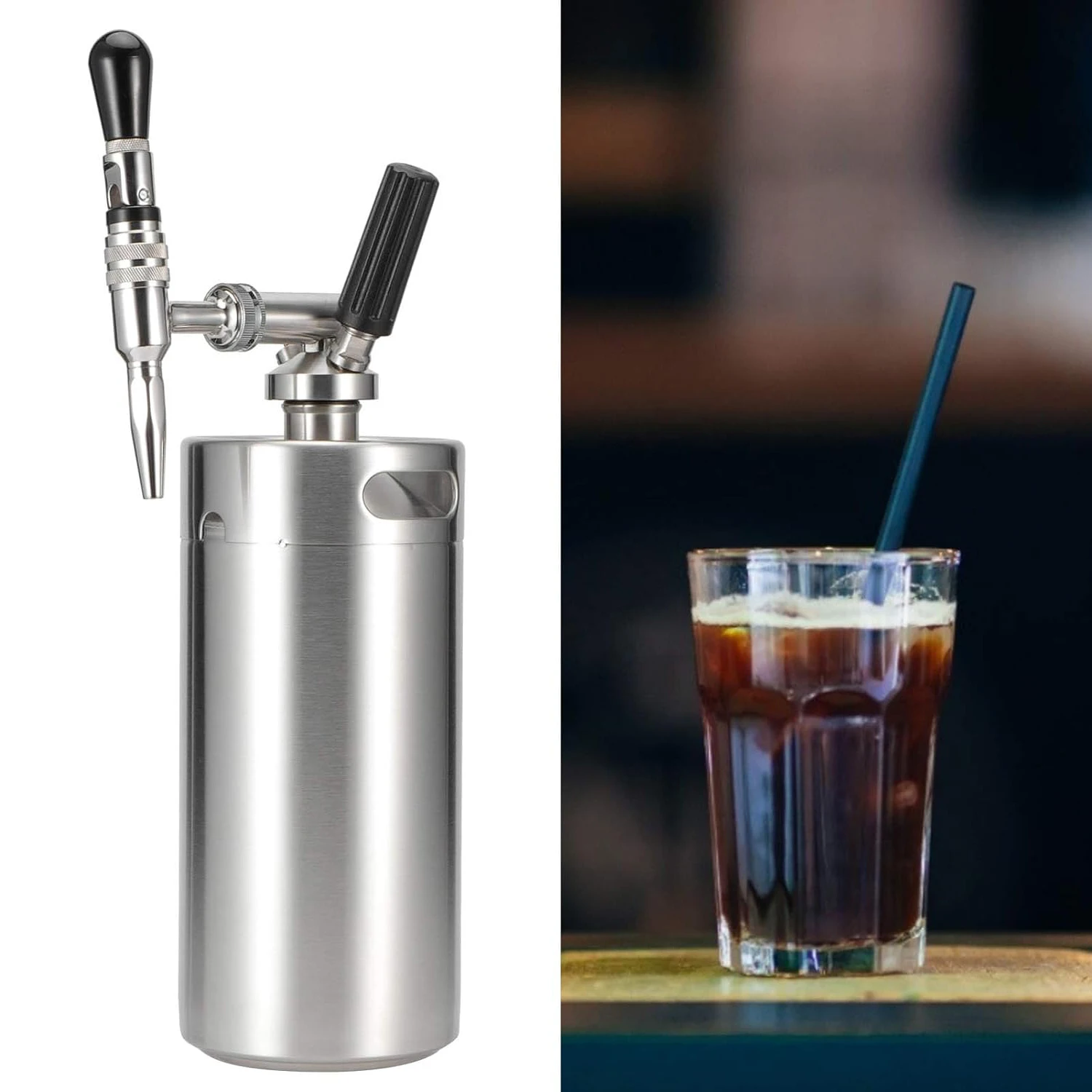 Домашнее варение нержавеющая сталь азотная инфузионная кофейная бочонок нитро холодная кофеварка