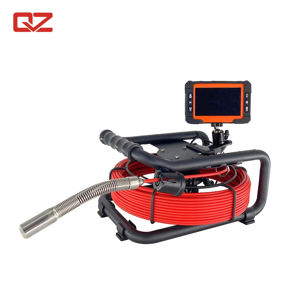 Factory  Price Sewer Pipe Inspection Camera System With Fiberglass Push Rob Cable