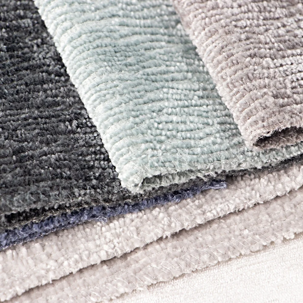 New collection soft feeling good quality cheap breathable100 polyester material crepe chenille fabric for sofa and textile