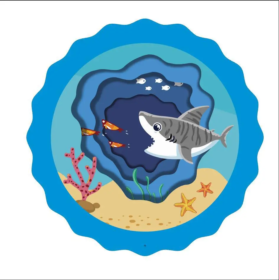 Low MOQ factory price Sprinkler Pad Splash Play Mat Inflatable Water Splash Mat for Kids