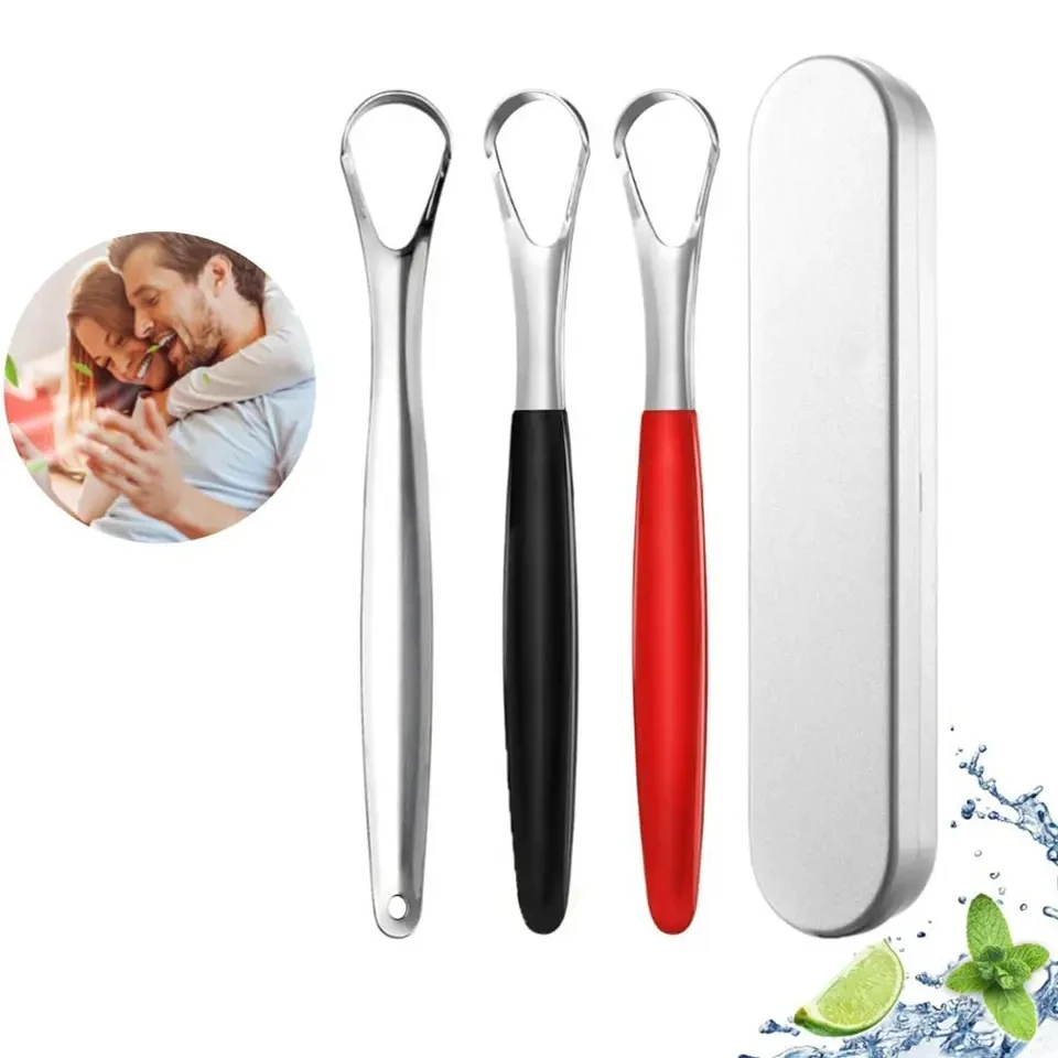 Stainless Steel Tongue Scraper For Dental Oral Hygiene Care Stainless Steel Tongue Cleaner Scrapers
