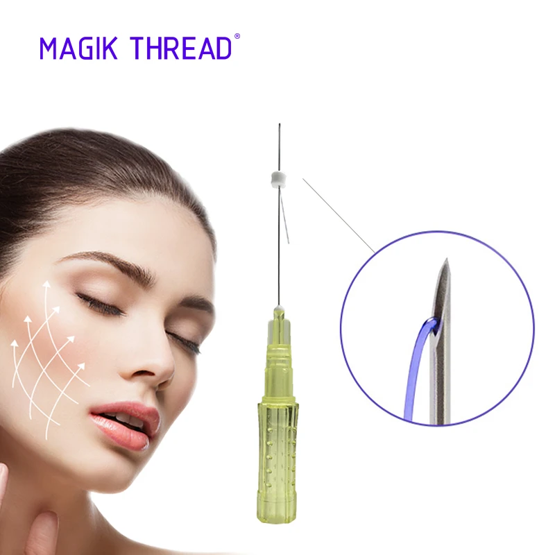 Magik Thread CE marked MONO 29g 60mm pdo face lifting thread single kits for buttock and breast with sharp needle