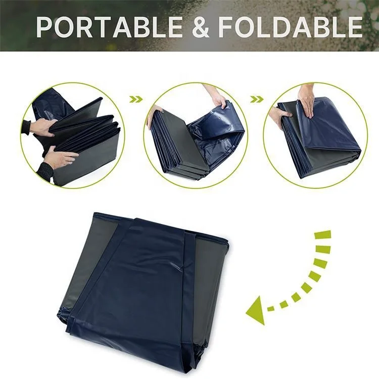 Nibao Foldable Dog Pool for Large Dogs, Portable Hard Plastic PVC Pet Bathing Tub, Outdoor Collapsible Swimming Pool for Pets