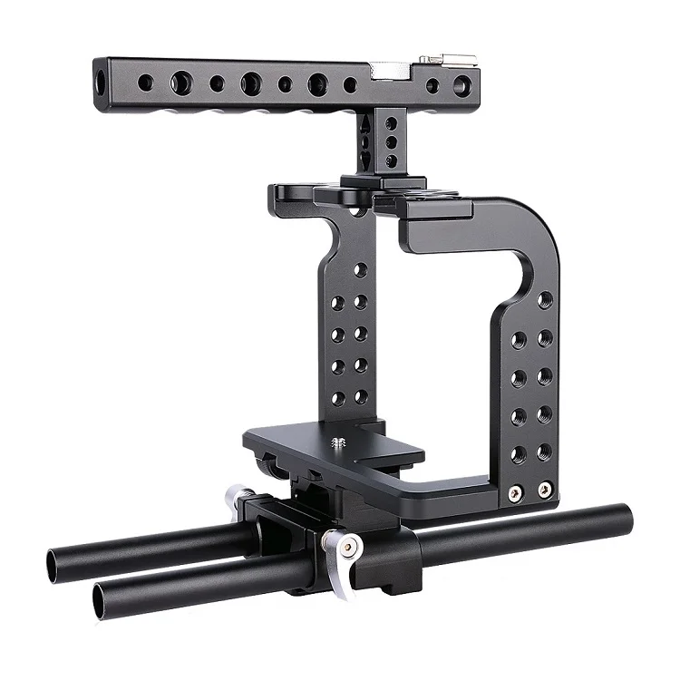 Hot Sales Heavy Duty Aluminum Professional Rail Rods Handle Grip Video Rig Lumix Gh5/Gh5/Gh5S Cage