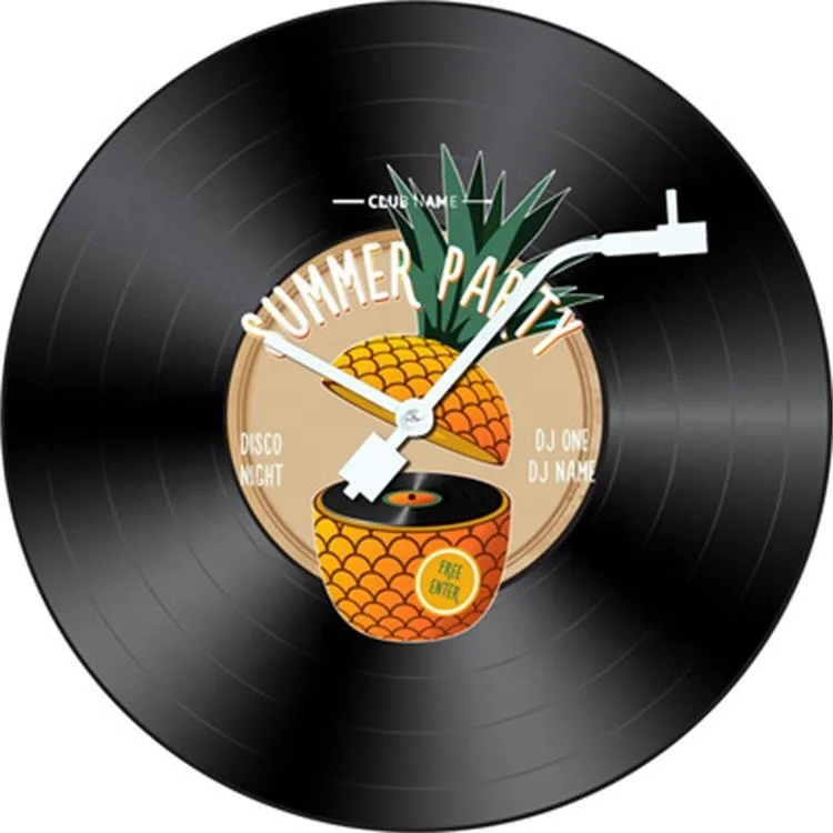 Hot Sale12 Inch Round Custom Modern Creative Glass Wall Clock