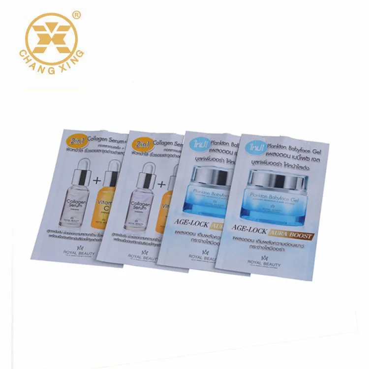 Custom Printed Packaging Foil Sachet Cosmetic Cream Shampoo Packaging Bag Sample Sachet