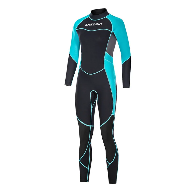 
3mm connected body warm, cold, sunscreen swimming, surfing and snorkeling thickened wetsuit womens 