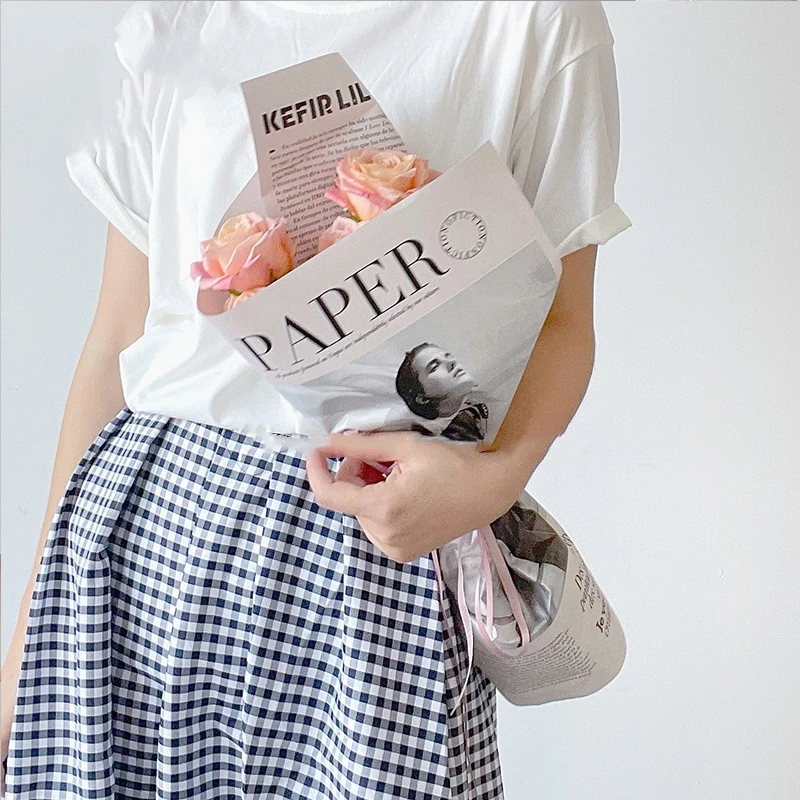 LUCIA  Fashion Newspaper Series Wrapping Flower Paper Flower Wrapping Paper Gift Box Packaging Materials