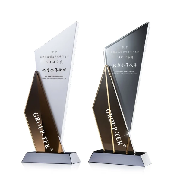 Blank Custom Star Crystal Trophy Work	Golden Metal  Star Winner Award Trophy