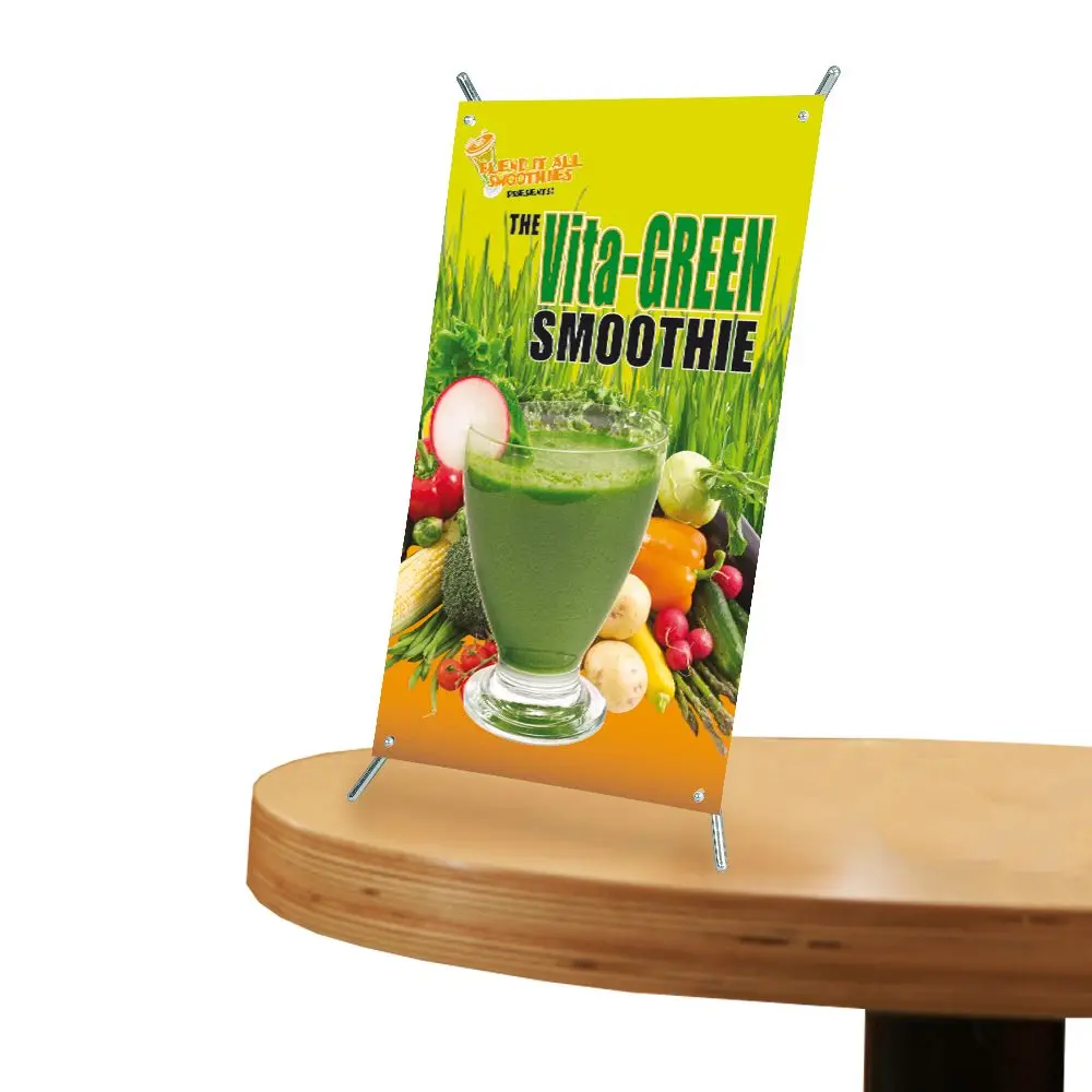 Mini Tabletop X  Banner Stand Plastic Frame - China X Banner Stand and Tabletop Banner Stand