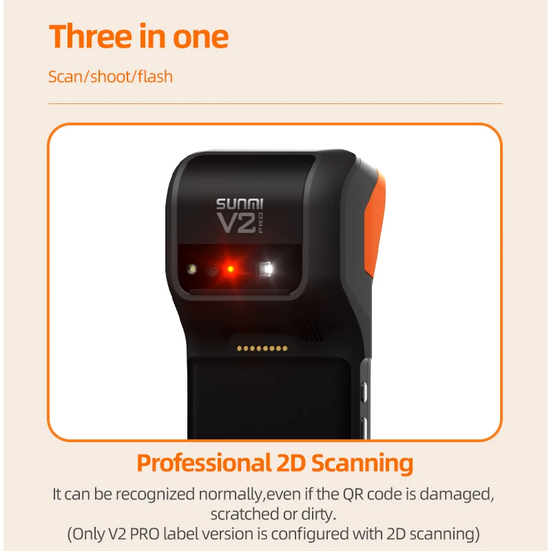 New Update V2 Pro Restaurant Touch Screen Handheld Android POS Terminal With Label Printer