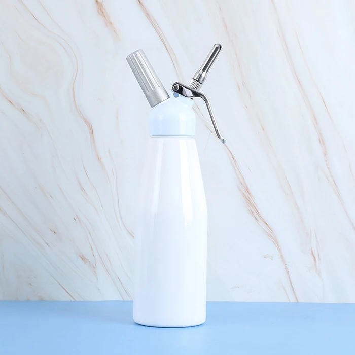 Custom 1000ml Professional Dessert Tools Whipped Cream Dispenser Aluminum Cream Whipper With Plastic Nozzles