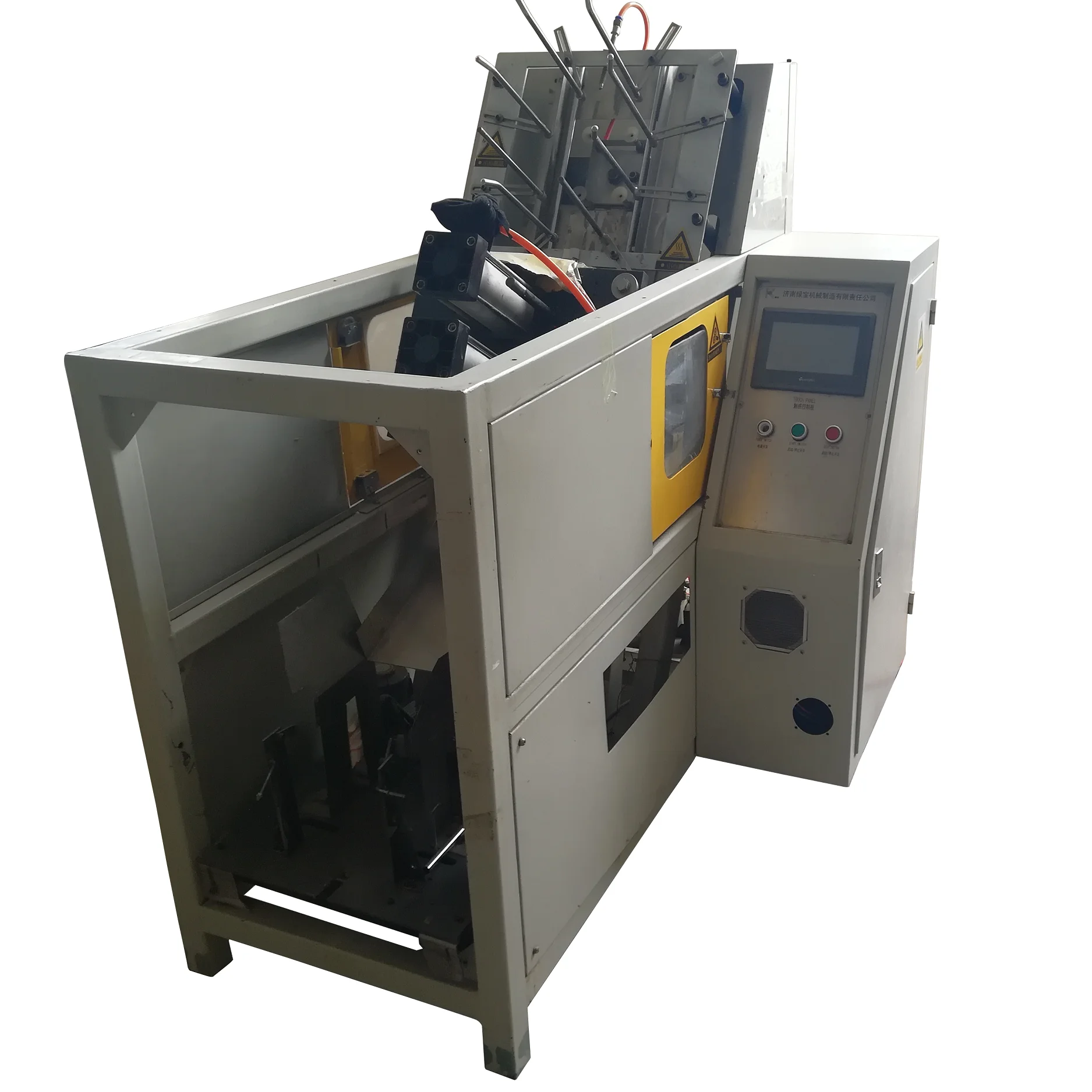 fully automatic paper lunch  box making machine with heat sealing