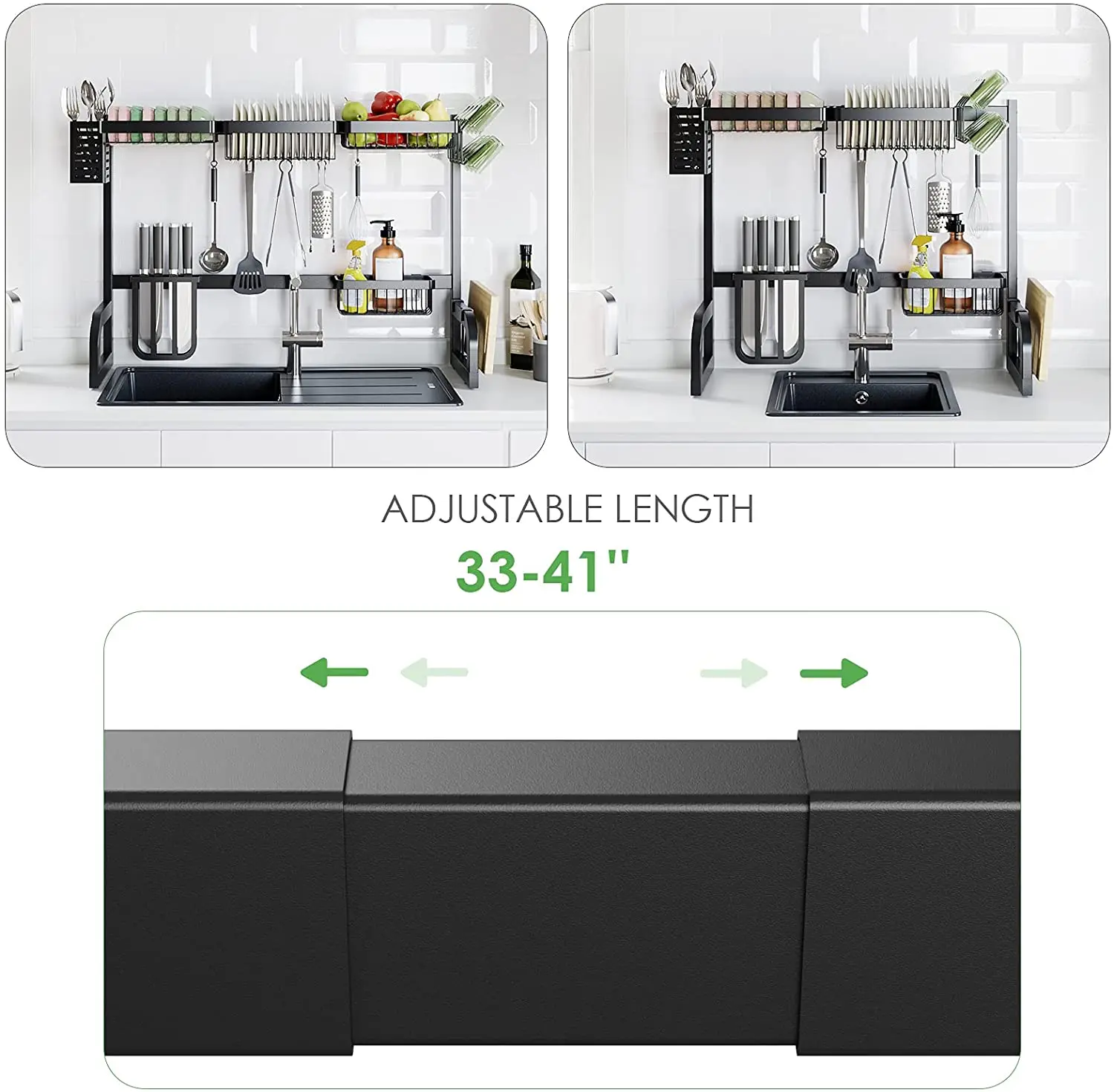Multifunctional Manufacturer supply retractable storage shelf display kitchen over sink dish drying rack