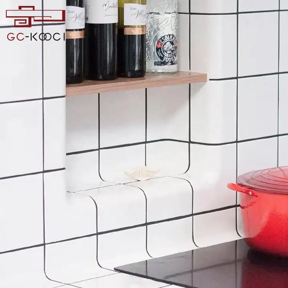 Irregular tile white arc glossy decorative corner ceramic tile for kitchen bar counter